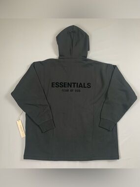 Fear of God Essentials Black Relaxed Hoodie